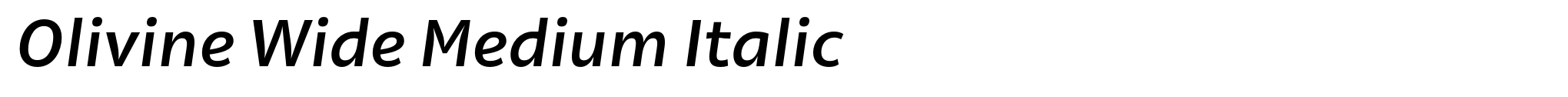 Olivine Wide Medium Italic image